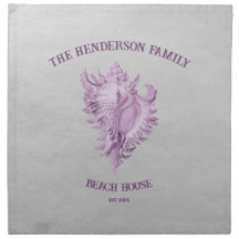 Magenta Conch Shell Cloth Napkin