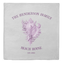 Magenta Conch Shell Duvet Cover