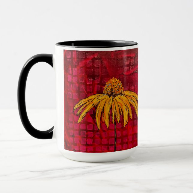 Magenta Coneflower Mug (Left)