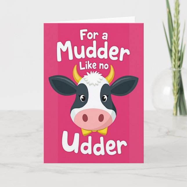 Magenta Cow Sweet Mothers Day Card (Front)