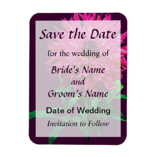 Magenta Dahlia Elsie Huston Save the Date Magnet