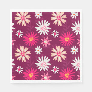 Magenta Daisy Design Napkins