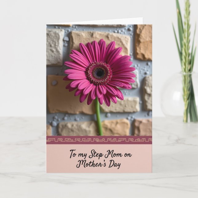 Magenta Daisy Mothers Day Card (Front)