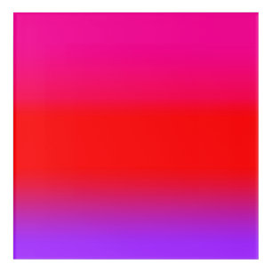 Magenta Deep Pink Red Purple Ombre Chic Acrylic Print