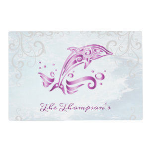 Magenta Dolphin Personalized Placemat