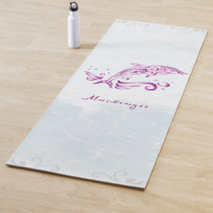 Magenta Dolphin Personalized Yoga Mat