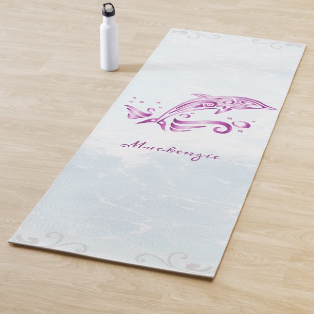 Magenta Dolphin Personalized Yoga Mat (In Situ)