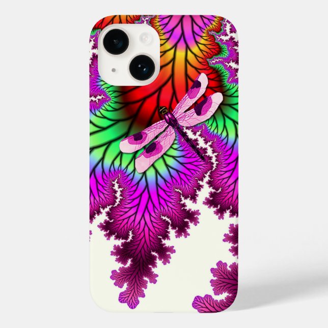 Magenta Dragonfly Case-Mate iPhone Case (Back)