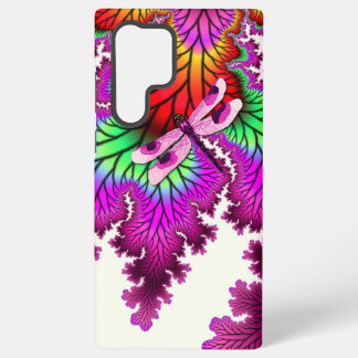 Magenta Dragonfly Samsung Galaxy S22 Ultra Case