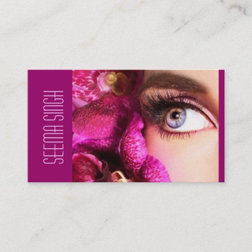 Customizable Magenta Eyes flowers Business Card Templates