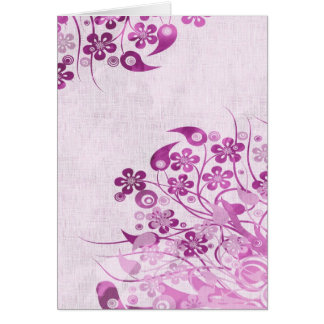 Magenta Floral Border Cards