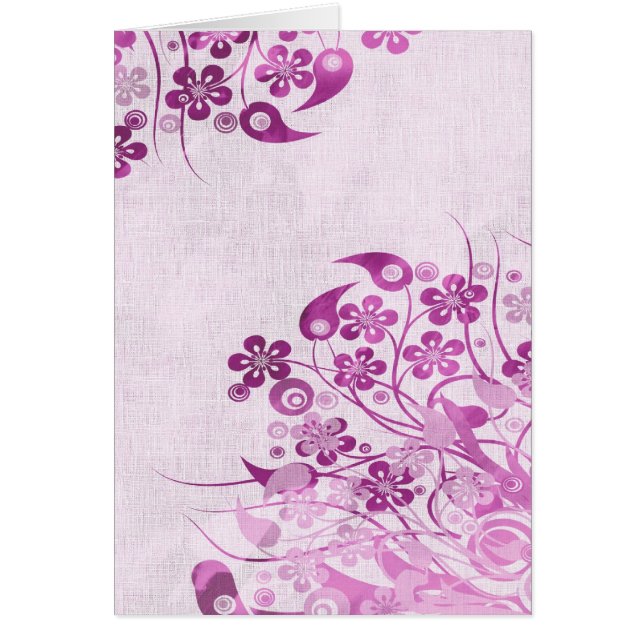 Magenta Floral Border Cards (Front)