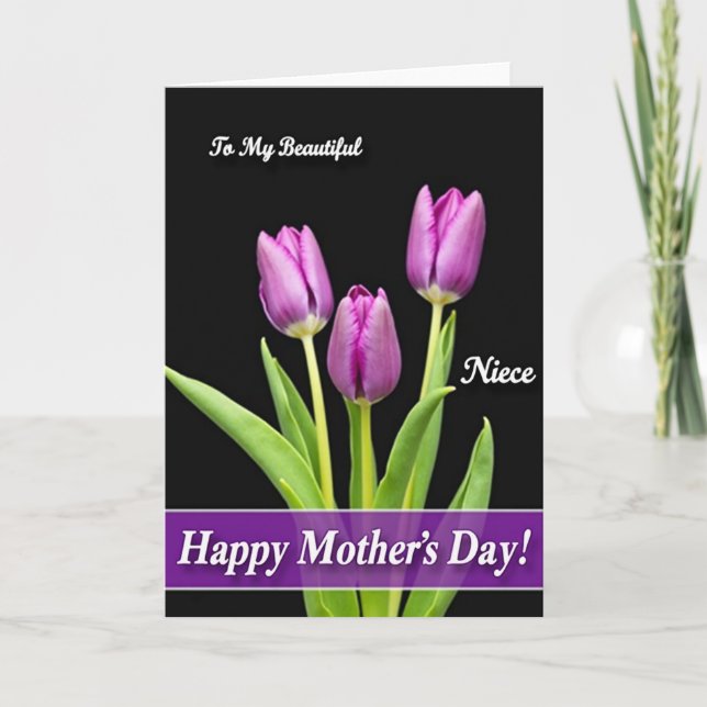 Magenta Floral Happy Day Card (Front)