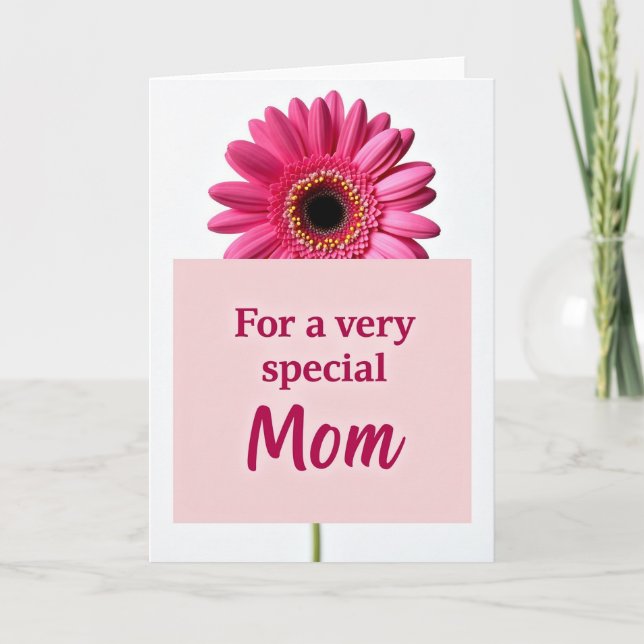 Magenta Floral Moms Card (Front)