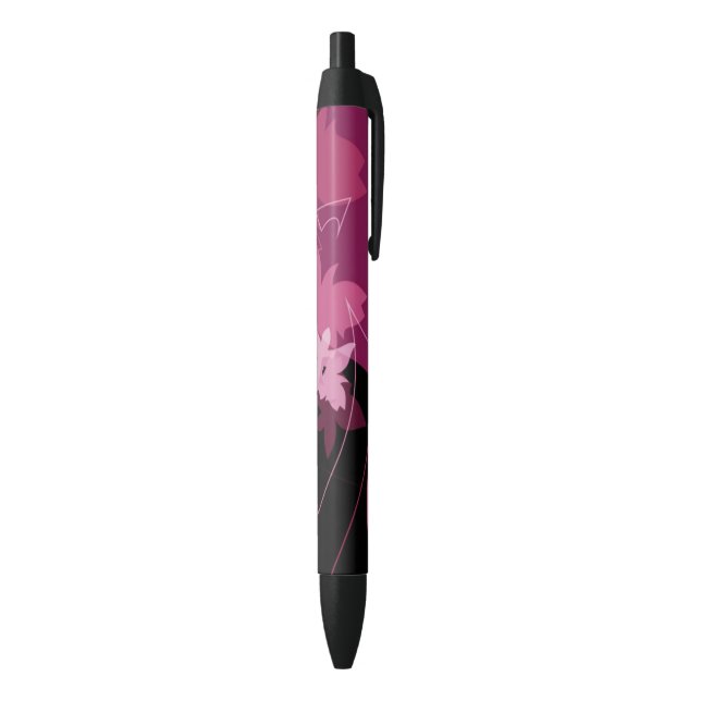 Magenta Floral Pattern Pen (Bottom (Vertical))