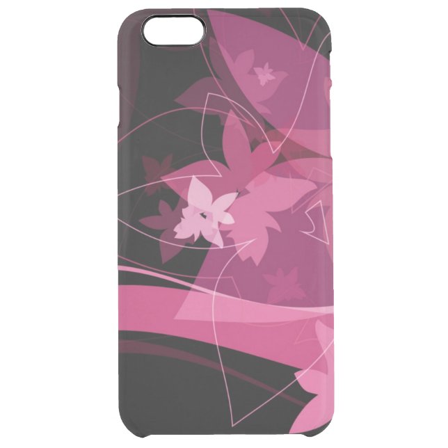 Magenta Floral Pattern Uncommon iPhone Case (Back)