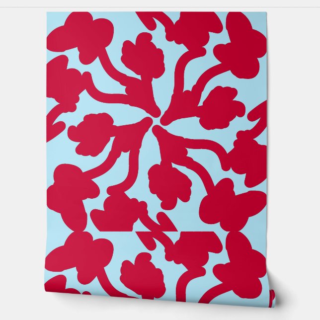 Magenta floral "Ratti_Creative_Arts" wallpaper  (Unrolling)