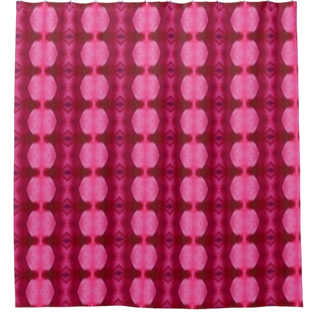 Magenta Flower Eleven Shower Curtain (Front)