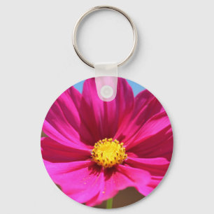 Magenta Flower Keychain