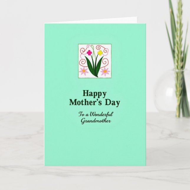 Magenta Flower Mothers Day Card (Front)