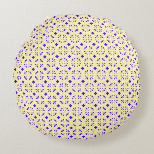 magenta flowers round pillow