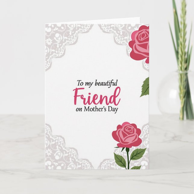 Magenta Friend Mothers Day Card (Front)