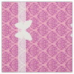 Magenta Frosted Orchid Damask with Butterfly Fabric