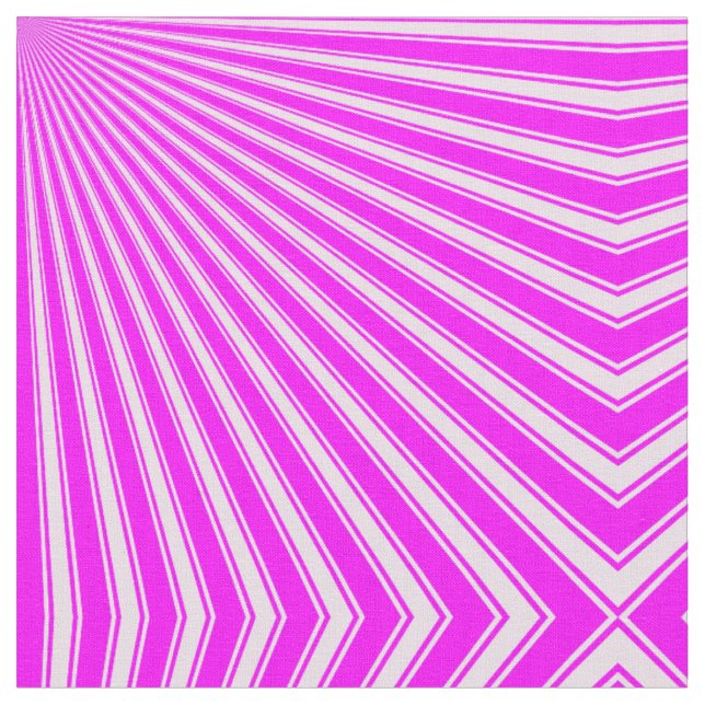 Magenta Funky Sun Rays Background Fabric (Close Up)