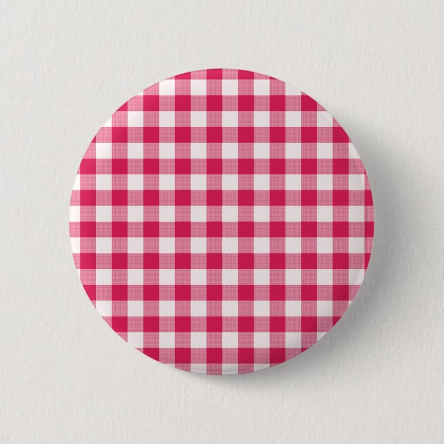 Magenta Gingham Button (Front)