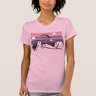 Magenta Glasshouse Mountains Sunset Paragliding  T-Shirt