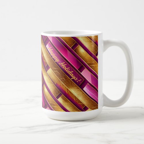 Magenta Gold Christmas Pattern28 ID1009 Coffee Mug