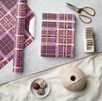 Magenta Gold Christmas Pattern#7 ID1009
