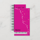 Magenta Grand Piano Business Card (Front/Back)