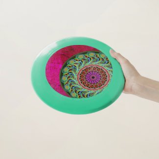 Magenta & Green Mandala Wham-O Frisbee