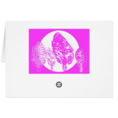 Magenta Greeting Cards (Back Horizontal)