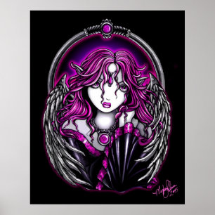 Magenta Guardian Angel Poster