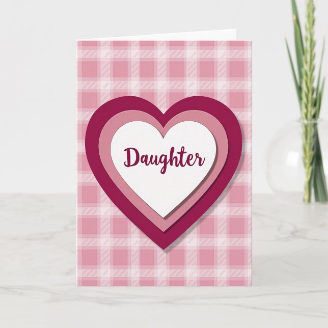 Magenta Heart Daughter Card (Front)