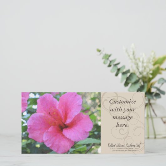Magenta Hibiscus Photocard (Standing Front)