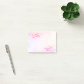 Magenta Hot Pink Watercolor Leaves Flowers Wedding Post-it Notes (Office)