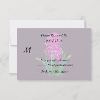 Magenta Hyacinth RSVP Card
