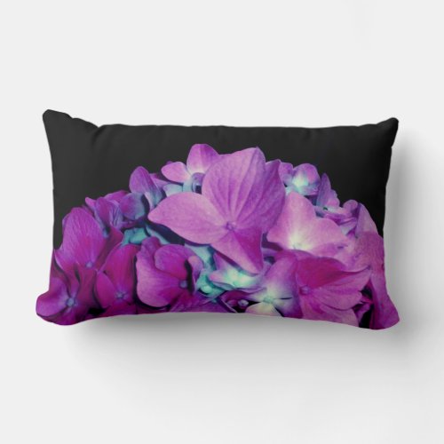 Magenta Hydrangea Lumbar Pillow