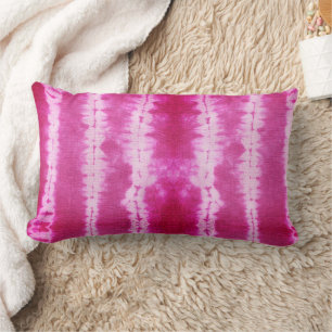 Magenta Ikat Tribal Pattern Lumbar Pillow