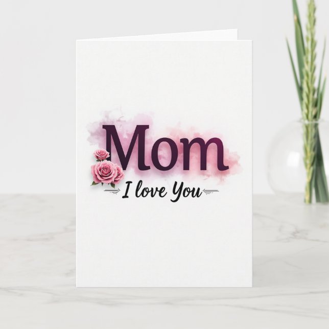 Magenta Love You Mothers Day Card (Front)