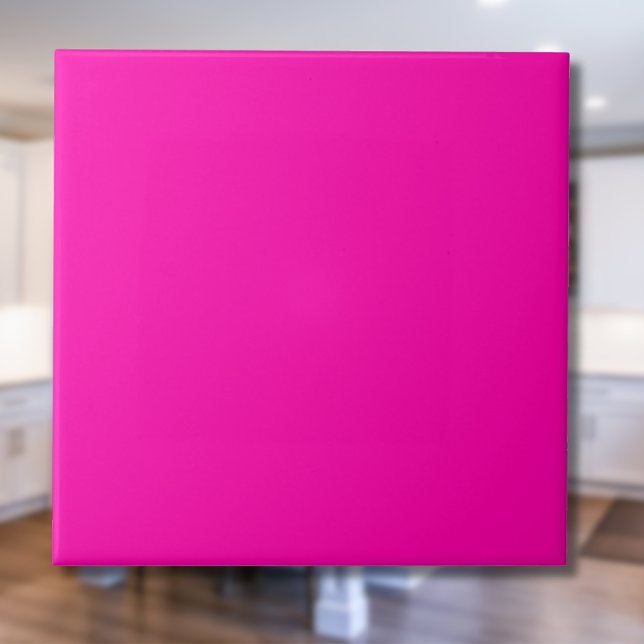 Magenta Madness Solid Color | Classic Elegant Ceramic Tile (Creator Uploaded)