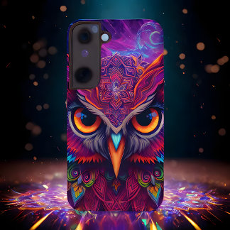 Magenta Magic Owl Samsung Galaxy S22 Case