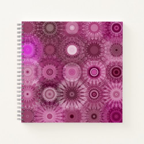 Magenta Mandalas Abstract Ornate Pattern Notebook