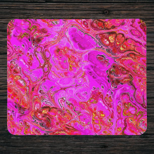 Magenta Marble Swirl Mouse Pad