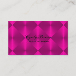 Magenta Metallic Look Diamond Tiles Business Card