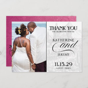 Magenta Mexico Passport Thank You Card