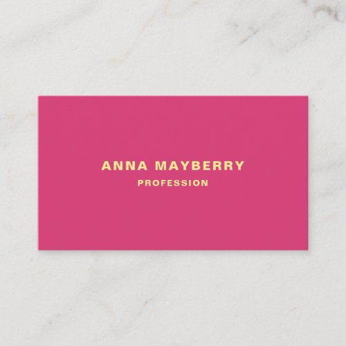 Magenta Minimalist Business Card